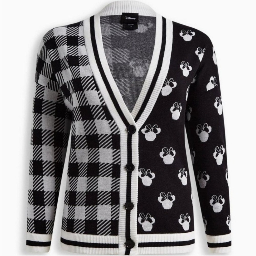 Disney MINNIE MOUSE -JACQUARD CARDIGAN SWEATER PLUS SIZE